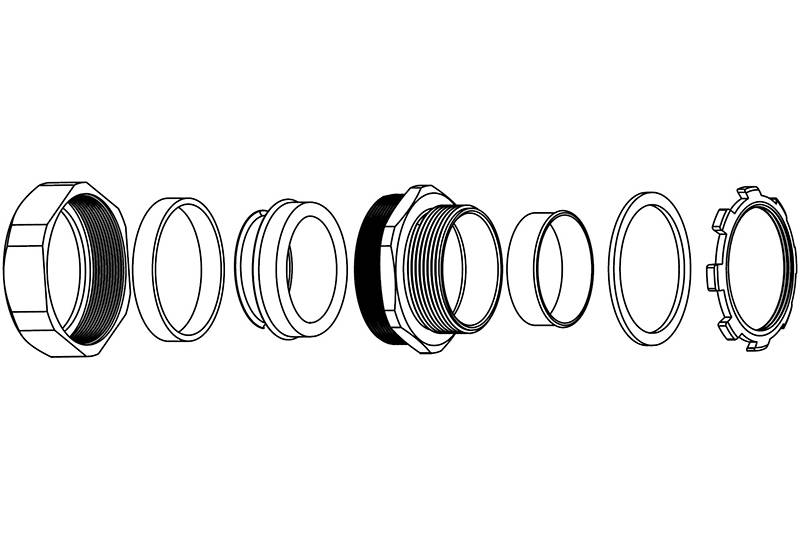 電氣保護(hù)金屬軟管接頭防水防電磁波干擾應(yīng)用 – ABZ60 Series