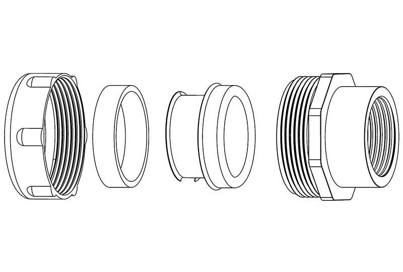 電線保護金屬軟管接頭 - EZ51 Series（EU）